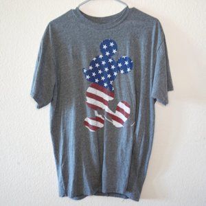 Disney Mickey Mouse American Flag Silhouette Men's